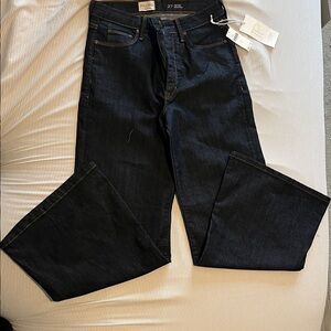 Pilcro The Robbie High-rise Flared Dark Denim Wide-Leg Jeans Size 27 NWT